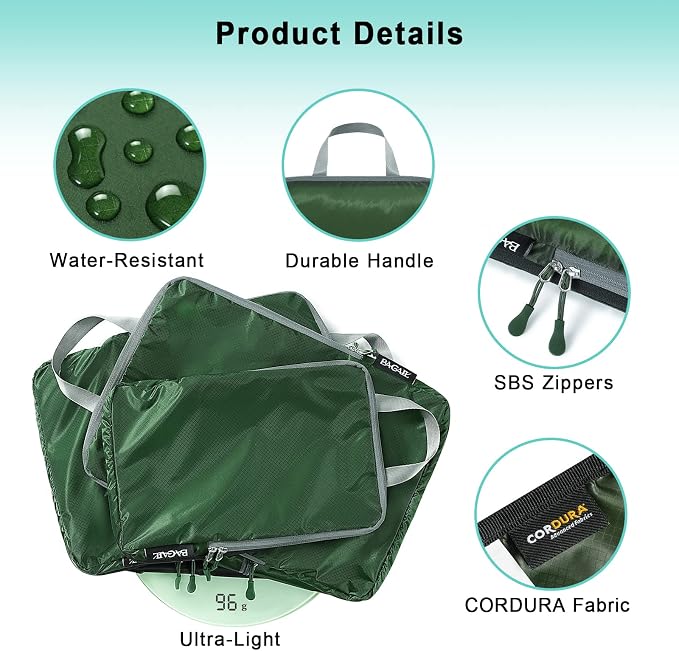 BAGAIL 6 Set Ultralight Compression Packing Cubes Packing Organizer - Image 3