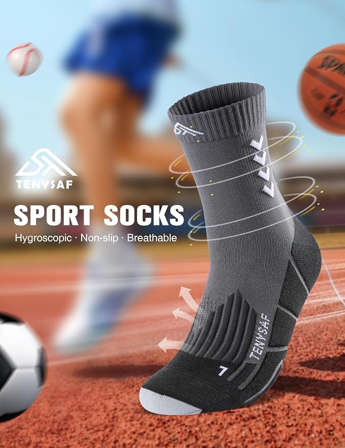Compression Crew Running Socks: Athletic Socks - Image 3