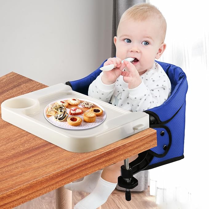 Hook On Chair with Removable Dining Tray, Portable Table High Chair, Folding - Image 6