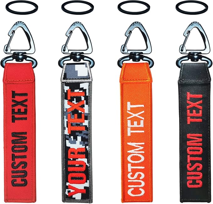 Custom Luggage Tags, Custom Personalized Luggage tag Name, Embroidery Key Ring by Unknown