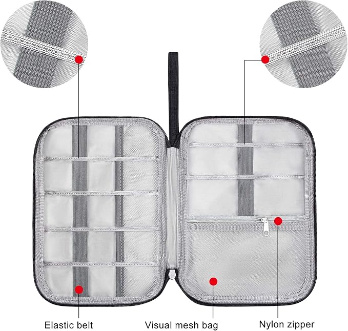 SELLYFELLY Travel Electronics Organizer Portable Cable Organizer Bag - Image 5