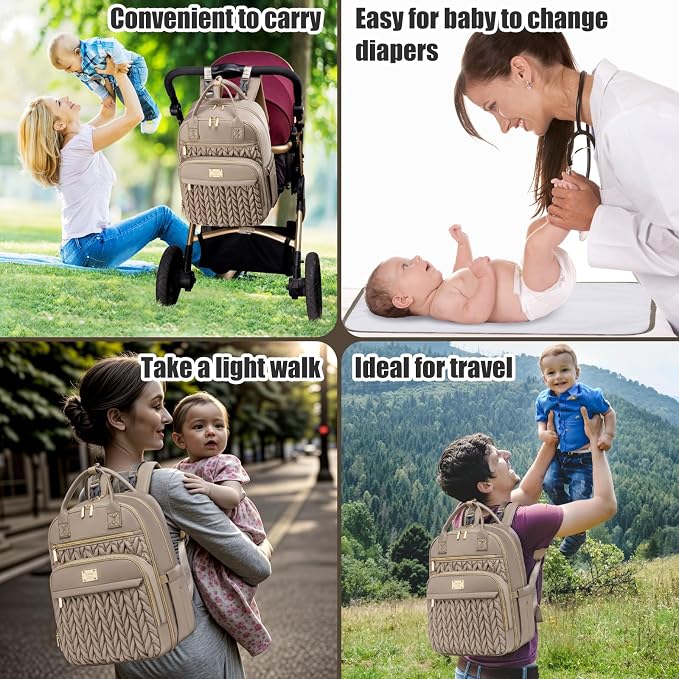 Diaper Bag Backpack, Stylish Baby Diaper Bag, Waterproof Travel Diaper - Image 7