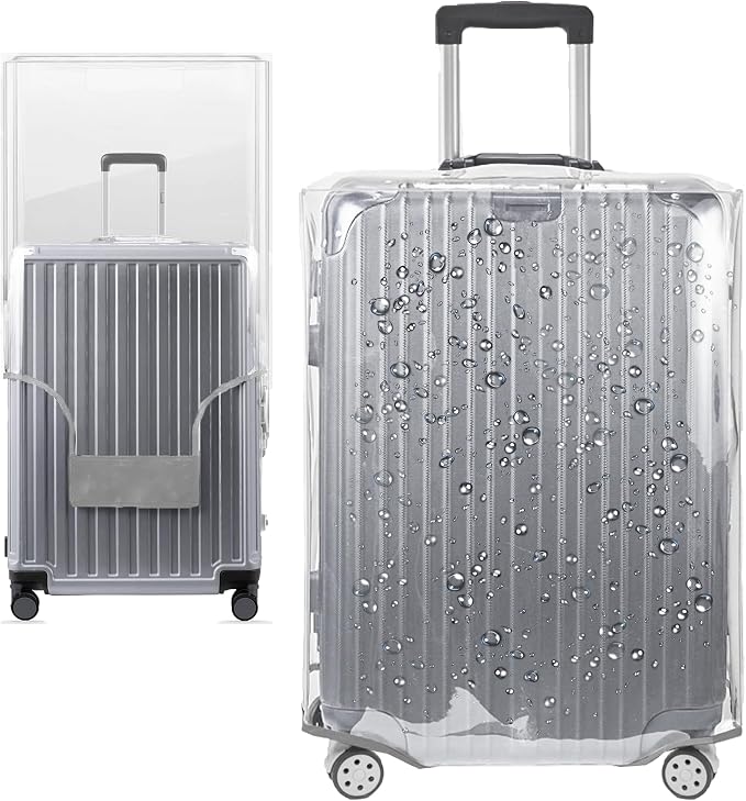 24 Inch Full Clear PVC Suitcase Cover Protectors by Unknown