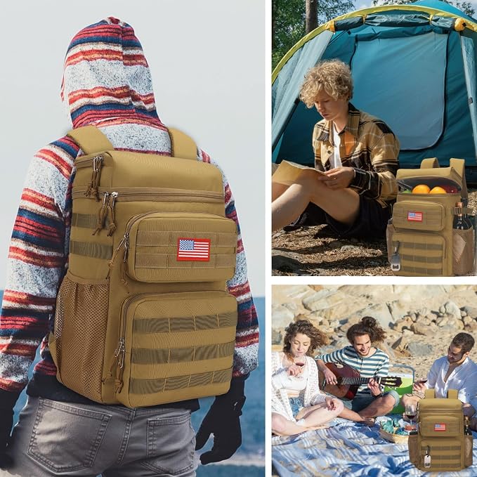 Tactical Backpack Cooler, Soft Lightweight Leakproof Cooler Backpack, Insulated - Image 2