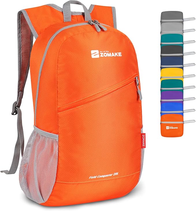 ZOMAKE Lightweight Packable Backpack 20L, Foldable Backpacks Small Daypack by ZOMAKE