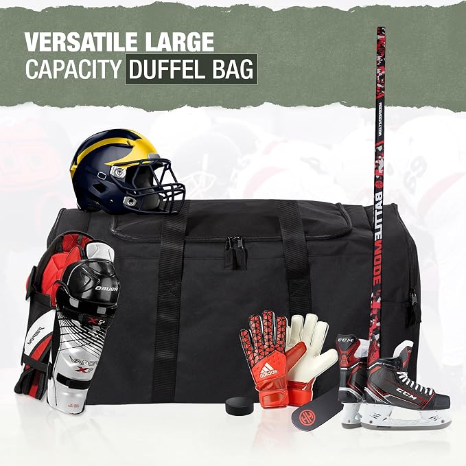 Jetstream Heavy Duty Multi Pocket Durable Sports Gym Equipment Travel Duffel Bag - Image 3
