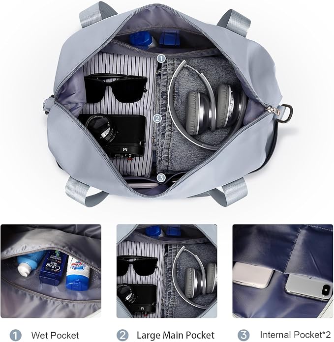 Travel Duffel Bag, Sports Tote Gym Bag, Shoulder Weekender Overnight Bag - Image 6