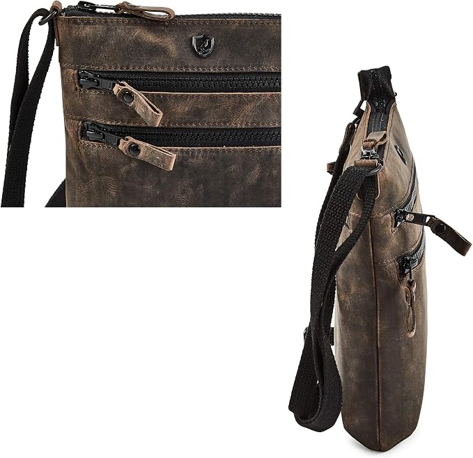 Crossbody Sling Bag for Women Small Real Leather Purse Vintage Travel Crossover - Image 4