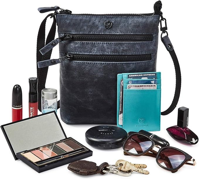 Crossbody Sling Bag for Women Small Real Leather Purse Vintage Travel Crossover - Image 6