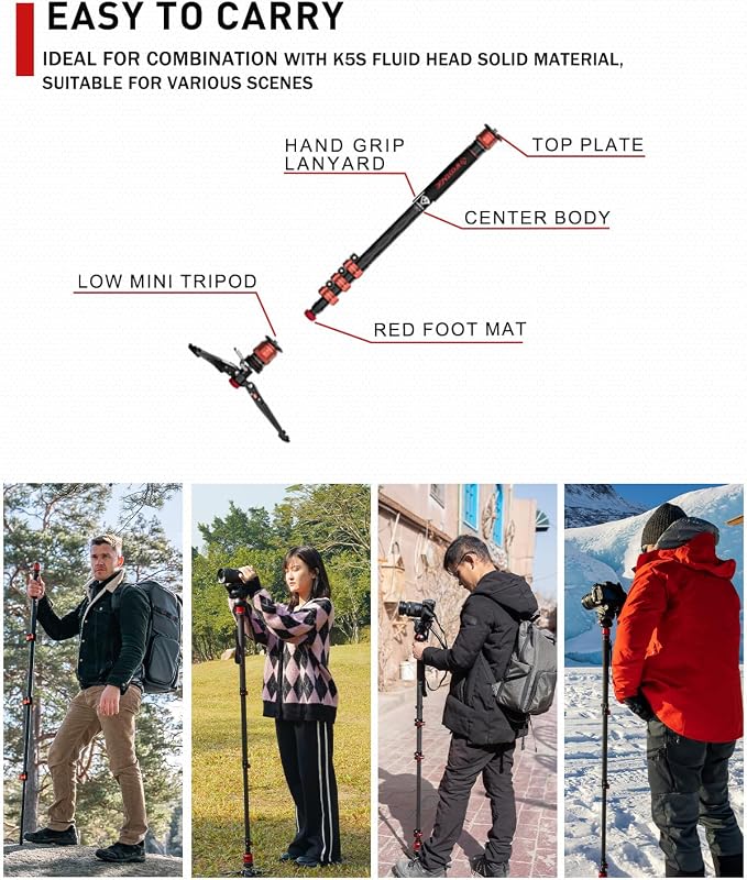IFOOTAGE 71”Carbon Fiber Monopod - Image 8