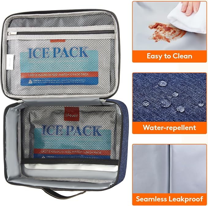 Lifewit Freezable Lunch Box, Insulated Reusable Lunch Bag - Image 4