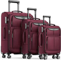 SHOWKOO Luggage Sets 3 Piece Softside Expandable Lightweight Durable Suitcase by SHOWKOO