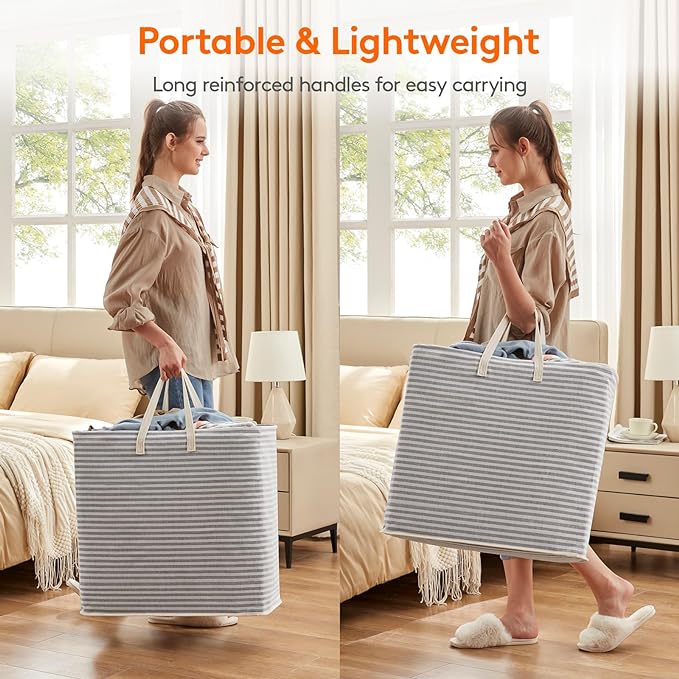 Lifewit 2 Pack Laundry Hamper Large Collapsible Laundry Baskets, Freestanding - Image 4