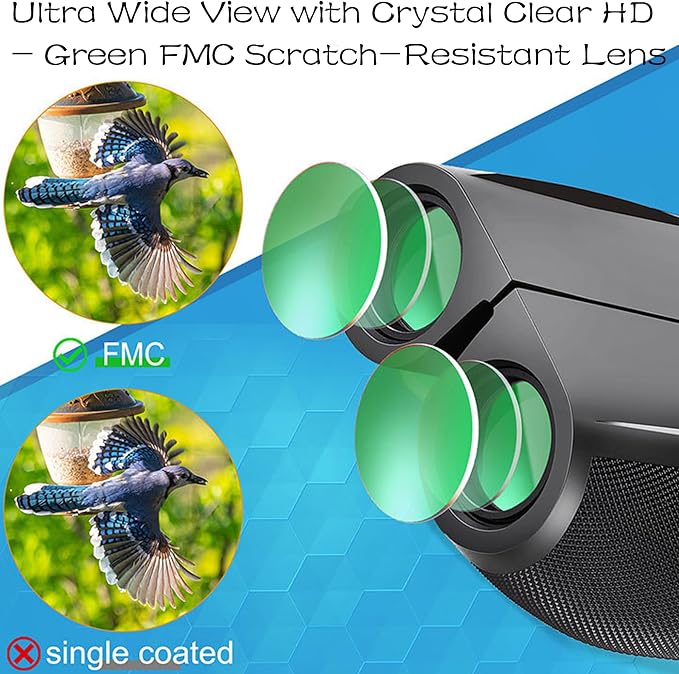 12x25 Compact Binoculars for Adults & Kids, High Powered Lightweight Waterproof - Image 4