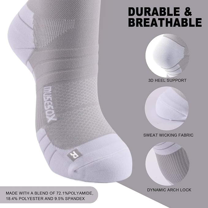 Compression Socks for Women and Men, Knee High 15-20mmHg Graduated Circulation - Image 5