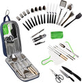 30 Pcs Camp Cooking Utensil Set & Outdoor Kitchen Gear Cookware Kit, Portable by Life+2+Go