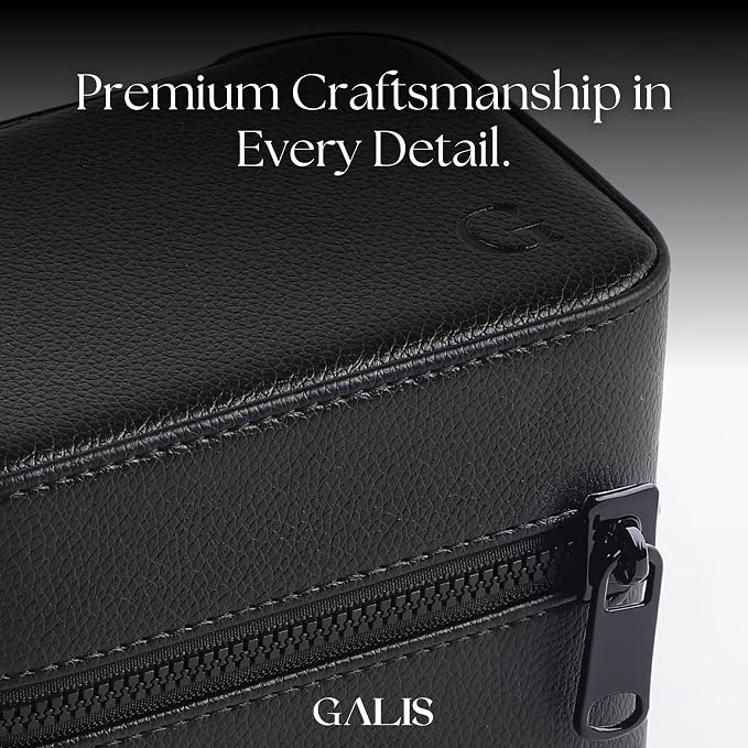 Galis Luxury Watch Case for Men High End Portable 2-Slot Watch Holder and Watch - Image 8