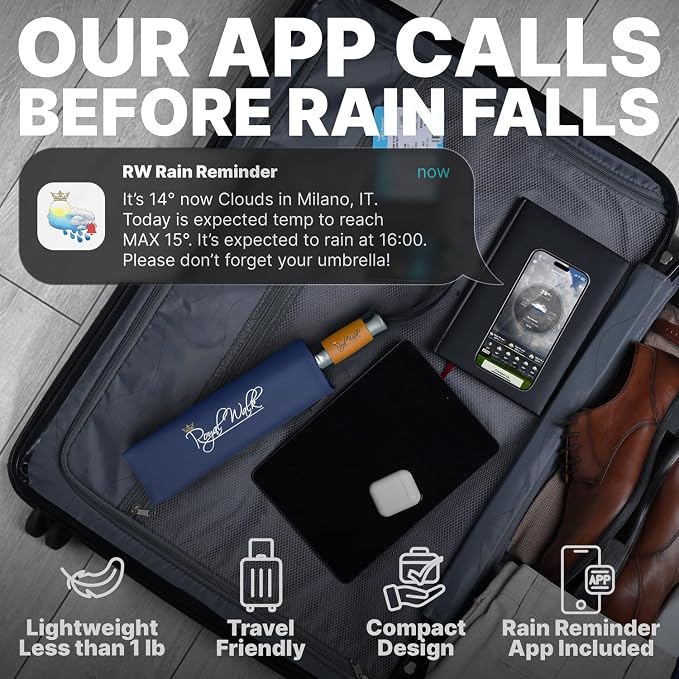 Royal Walk Windproof Folding Travel Umbrella Compact and Strong Luxurious Real - Image 5