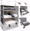 Stow-N-Go Travel Luggage Organizer – Portable Hanging Travel Shelves, Carry-On by GrandFusion