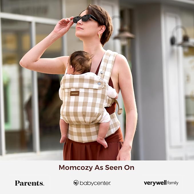 Momcozy Baby Carrier with Natural Cotton Linen, Built to Last, Ergonomic Design - Image 8