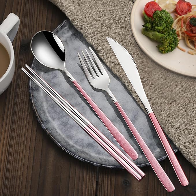VANRA 4-Piece Portable Travel Utensils Set - Image 6