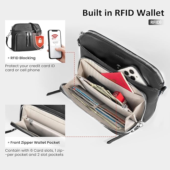befen Genuine Leather Crossbody Purses - Image 2