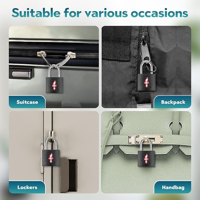 4 Pack TSA Luggage Locks with Key - Image 6