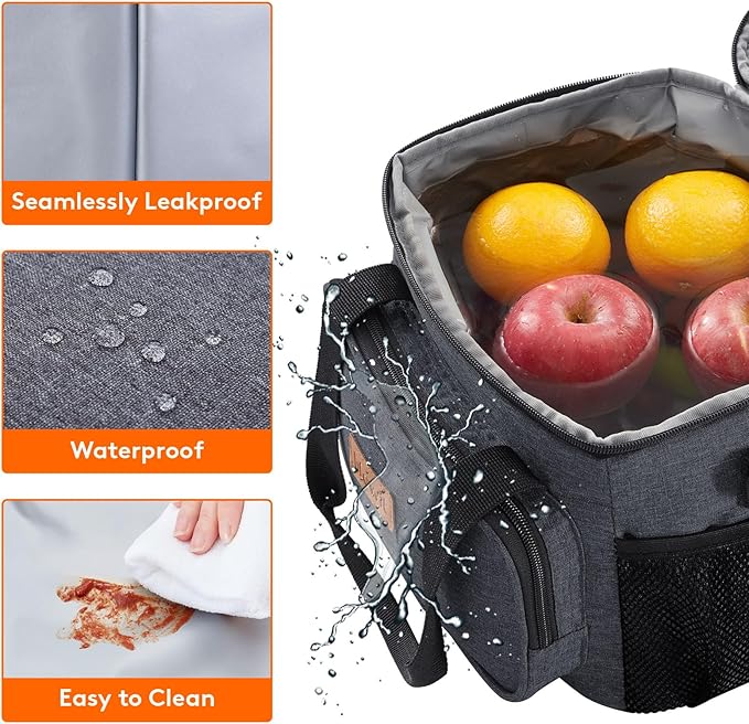 Lifewit Medium Lunch Bag Insulated Lunch Box Soft Cooler Cooling Tote - Image 4