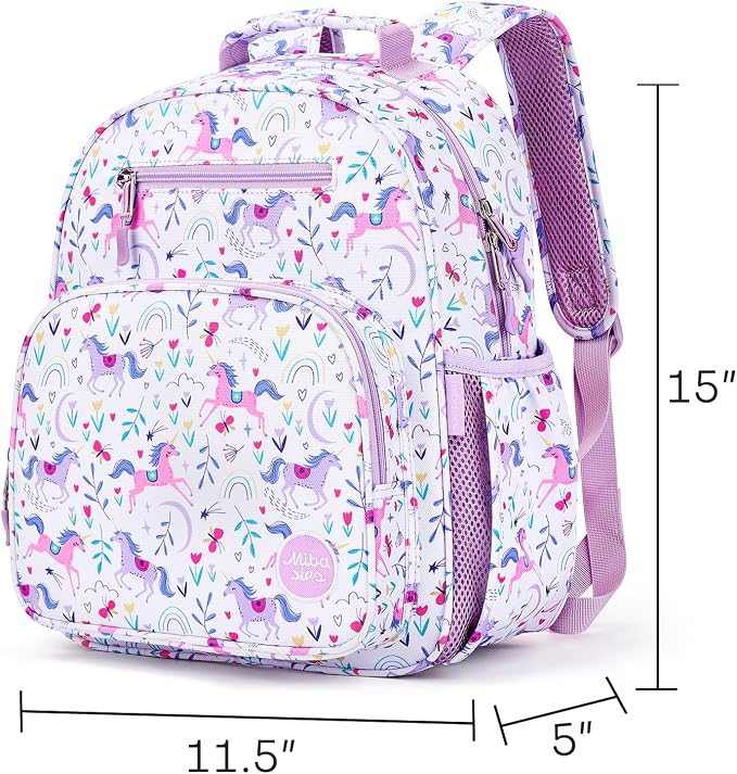 mibasies Girls Backpack 5-8: Lightweight Kids Backpacks - Image 2