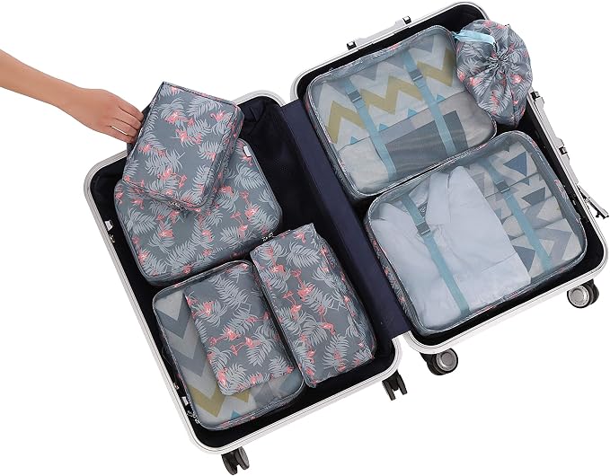 BAGAIL 8 Set Packing Cubes Luggage Packing Organizers - Image 7