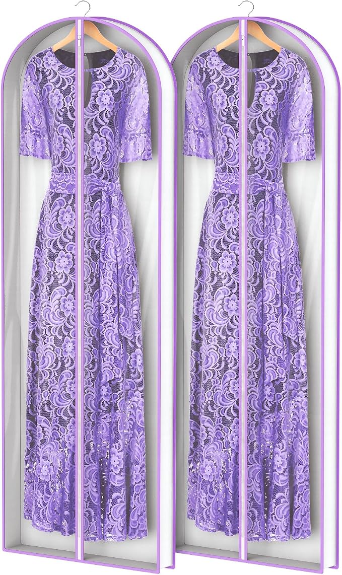 Zilink Breathable Dress Bags for Gowns 72" Clear Wedding Dress Garment Bag by Zilink