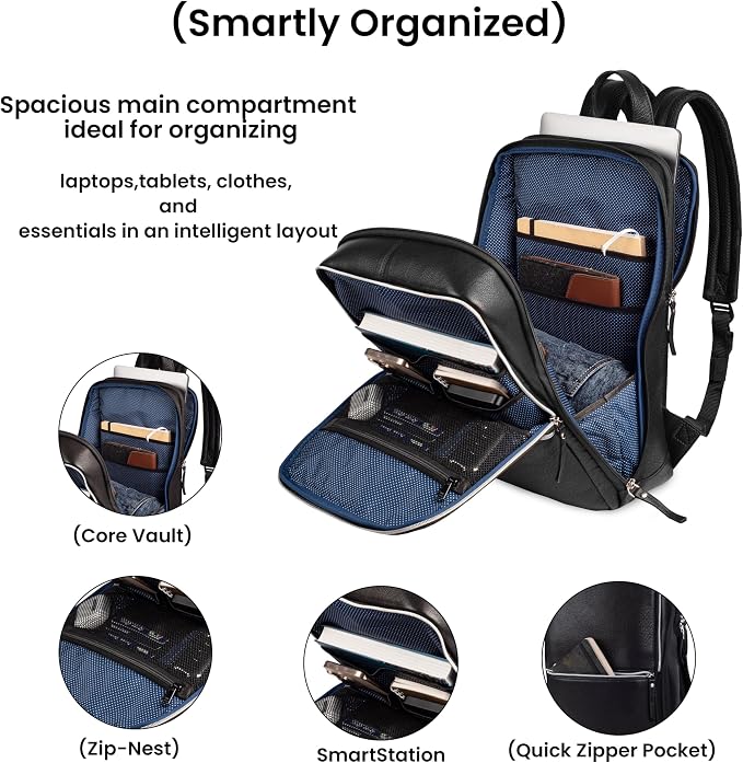 LEATHER VILLAGE Leather Laptop Backpack - Image 5