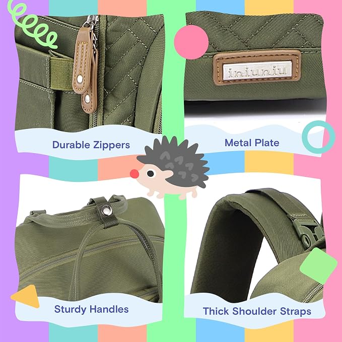 iniuniu Diaper Bag Backpack, 4 in 1 kit Large Unisex Baby Bags - Image 3