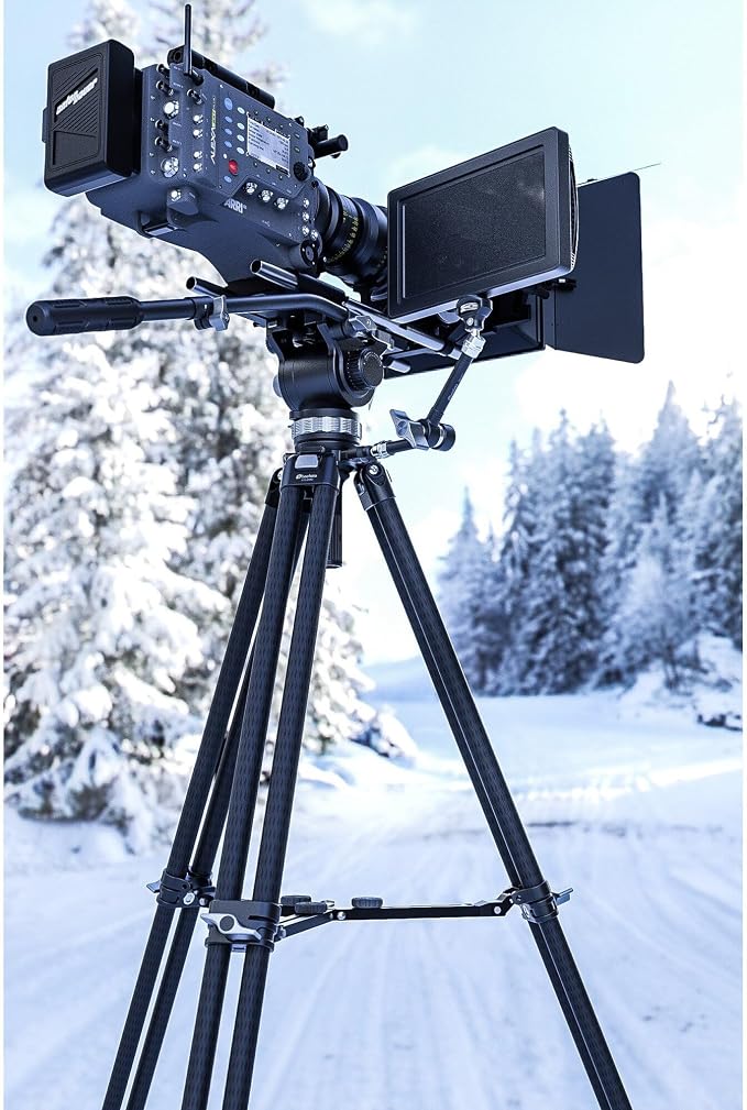Leofoto LVC-253C+BV-20 Video Tripod, Twin Leg, Integrated Bowl, Leveling Base - Image 2