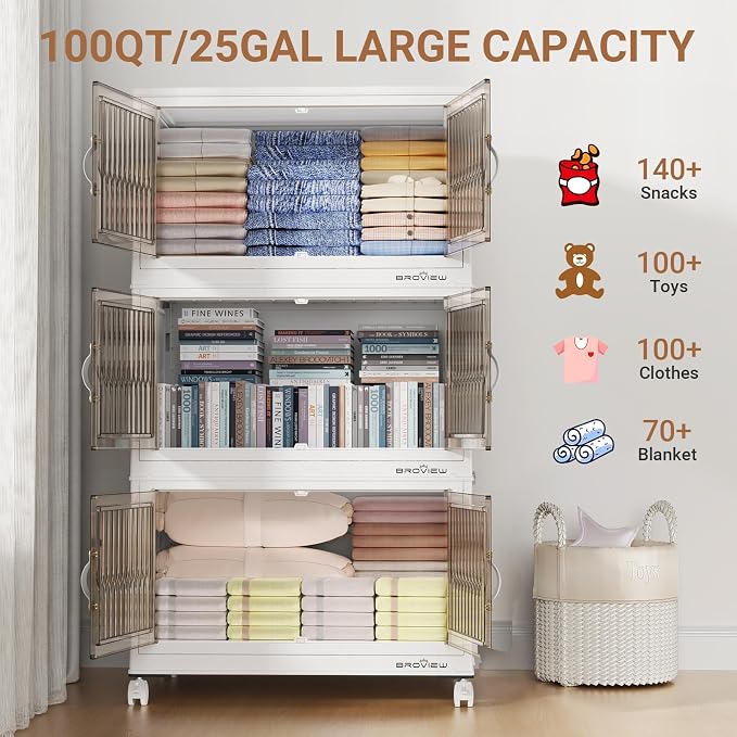 BROVIEW 500Qt Stackable Storage Bins - Image 4