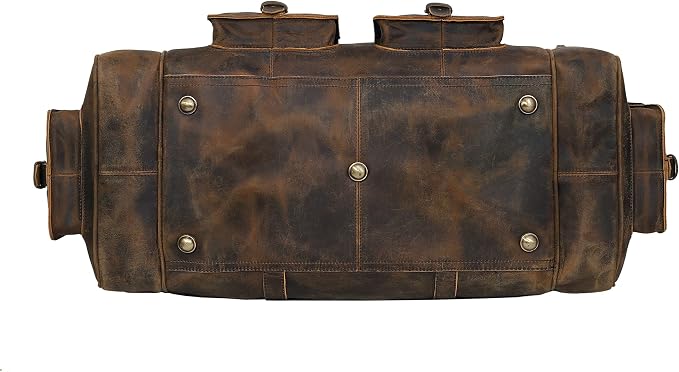 Large duffel bags for men holdall leather travel bag overnight gym sports - Image 6