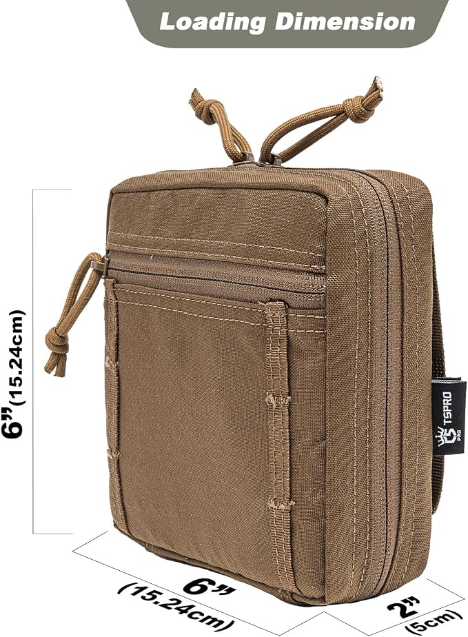 TSPRO Tactical Admin Pouch Compact EDC Utility Gadget Gear Pouches Portable Kit - Image 5