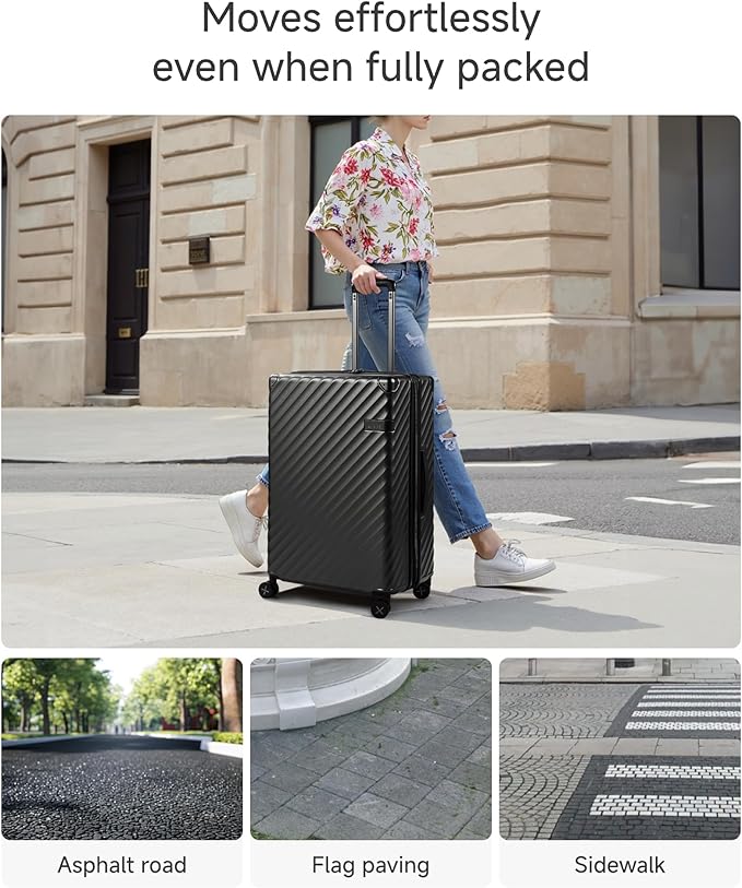 LUGGEX Luggage with Spinner Wheels, Polycarbonate Expandable Hard Shell Suitcase - Image 6