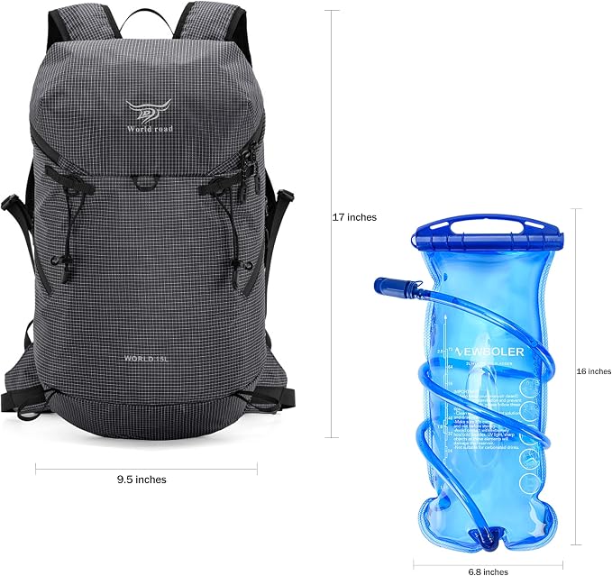 15L Hydration Backpack with 2L Water Bladder Water Backpack - Image 2