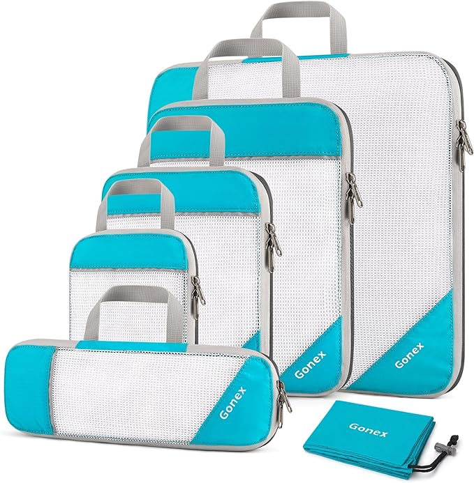 Compression Packing Cubes, Gonex Extensible Storage Mesh Bags Organizers by Gonex