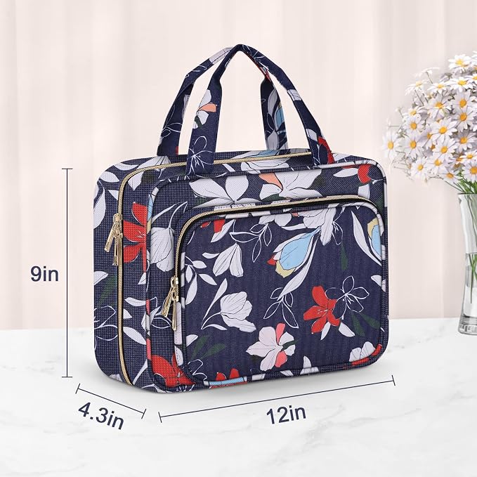 Wedama Toiletry Bag for Women, Large Cosmetic Travel Bag, Hanging Toiletry Bag - Image 6