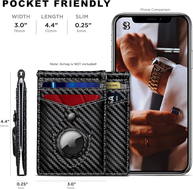SERMAN BRANDS RFID Blocking Wallet Slim Bifold - Image 4
