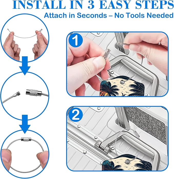 Tropical Beach at Sunset Luggage Tags - Image 5