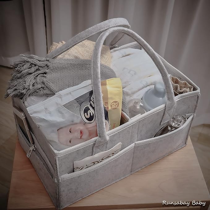 Runsabay. Nursery Basket-Baby Diaper Caddy Organizer - Image 5
