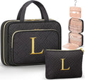 Personalized Gifts for Women, Initial Toiletry Bag Hanging Travel Organizer & by Qinline