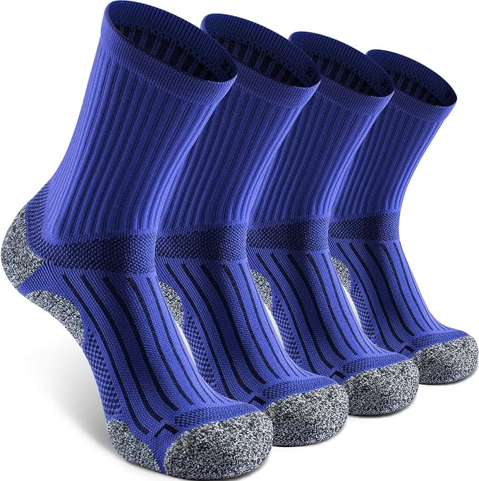 Elite Cushioned Compression Mid-crew Socks 4-Pack by Sitoisbe