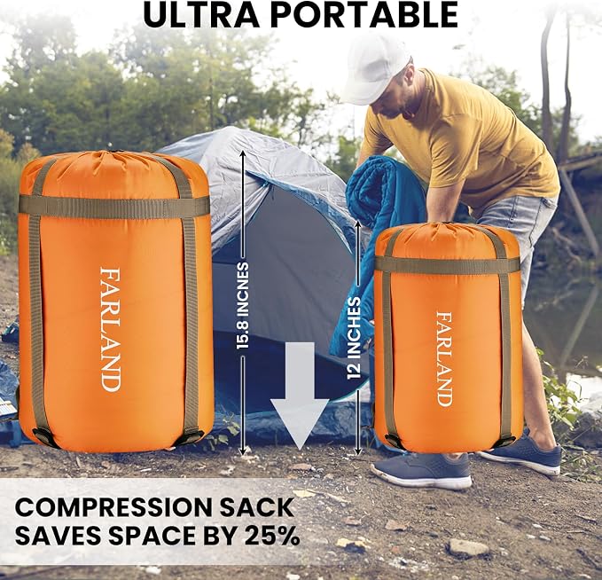 FARLAND Sleeping Bags 30℉ for Adults Teens Kids - Image 5