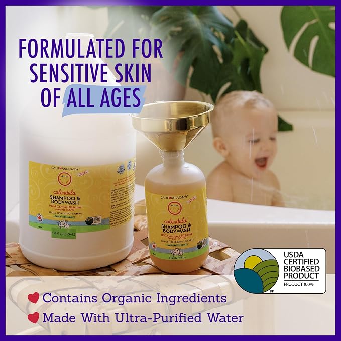 California Baby Calendula Shampoo and Body Wash - Image 4
