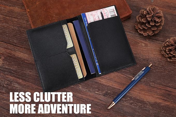 STAR VISTA Albatross Leather Travel Passport Holder, Minimalist Design - Image 6
