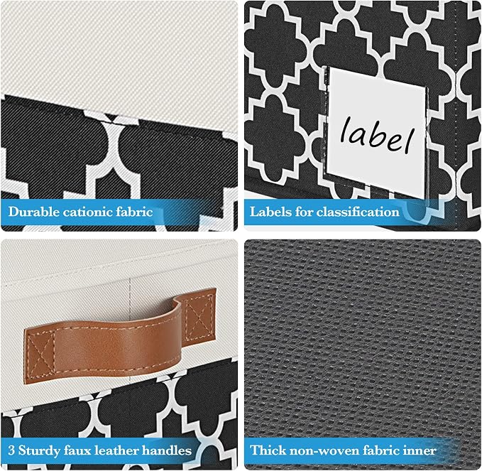 Large Storage Bins with Lids, Foldable Fabric Storage Baskets with Lids - Image 5